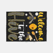Welkom bij de Hive Bee Leraar Terug naar school  Fleece Deken (Voorkant (Horizontaal))