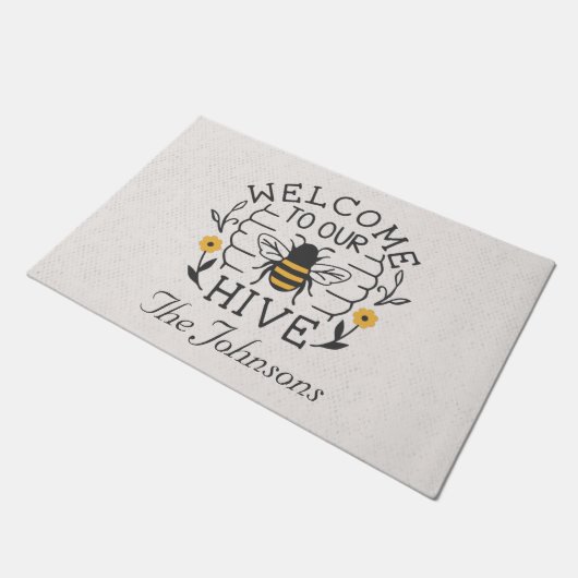 Welkom bij de Honey Bee Spring Deurmat (Schuin)