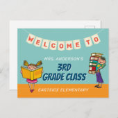 Welkom bij de illustraties van de kinderen van de  briefkaart (Voorkant / Achterkant)