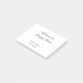 Welkom bij de inhuldiging van het huis van het onr post-it® notes (Schuin)