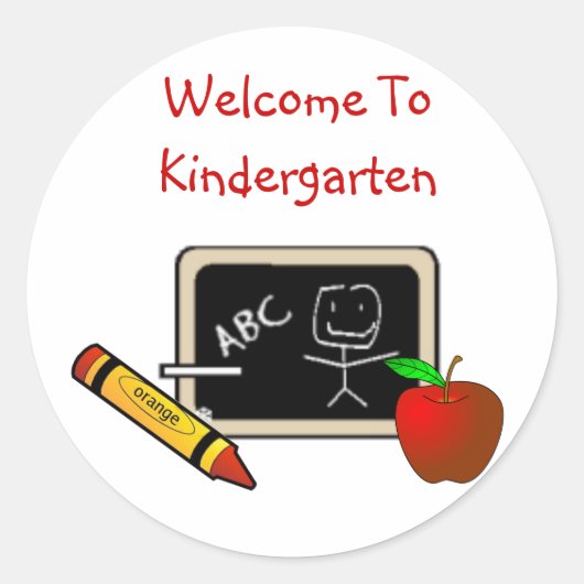 Welkom bij de kindertuinders ronde sticker (Voorkant)