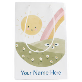 Welkom bij de Kudde Baby Shower Waterverf Medium Cadeauzakje