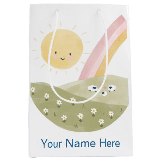Welkom bij de Kudde Baby Shower Waterverf Medium Cadeauzakje