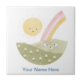 Welkom bij de Kudde Waterverf Nursery Decor Tegeltje