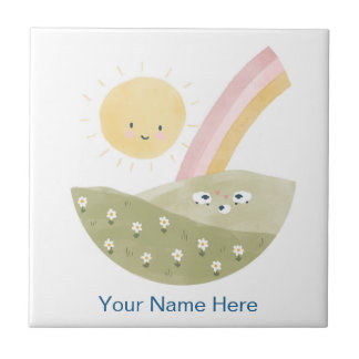 Welkom bij de Kudde Waterverf Nursery Decor Tegeltje