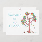 Welkom bij de leraar Boomkunst en Vogels Briefkaart (Voorkant / Achterkant)
