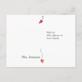 Welkom bij de leraar Boomkunst en Vogels Briefkaart (Achterkant)