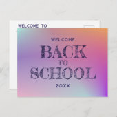 Welkom bij de les briefkaart (Voorkant / Achterkant)