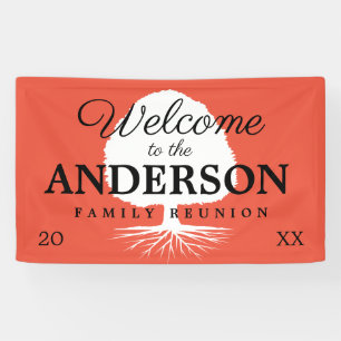 Welkom bij de logo aangepaste  van de familiereün spandoek