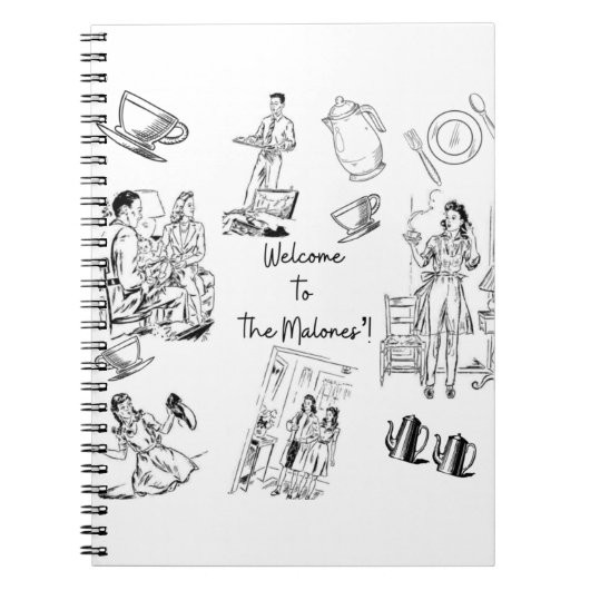 Welkom bij de Malones! Klassieke familie van 1950! Notitieboek (Voorkant)