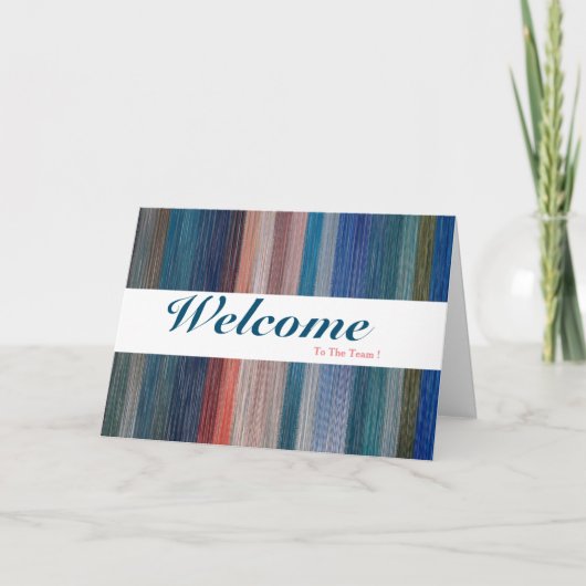 Welkom bij de minimale blauwe kaart van het team (Voorkant)
