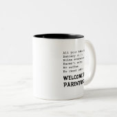Welkom bij de Mok van Parenthood Coffee (Voorkant rechts)