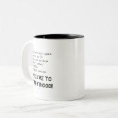 Welkom bij de Mok van Parenthood Coffee (Voorkant links)