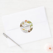 Welkom bij de mooie herfstbladeren Rozen Ronde Sticker (Envelop)