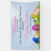 Welkom bij de naam Easter Egg Hunt en Brunch Spandoek (Verticaal)