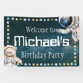 Welkom bij de naam van het kind Verjaardagsfeest T Spandoek