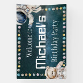 Welkom bij de naam van het kind Verjaardagsfeest T Spandoek (Verticaal)