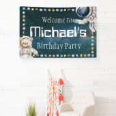 Welkom bij de naam van het kind Verjaardagsfeest T Spandoek (Insitu)