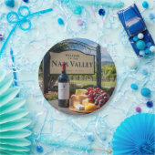 Welkom bij de Napa Valley wijnfles Papieren Bordje (Feest)