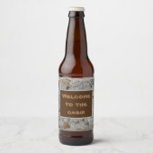 Welkom bij de Natuur van de Cabin Rustic Tree Bark Bier Etiket (Voorkant)