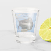 Welkom bij de Natuur van de duck Lake Duck Shot Glas (Achterkant)