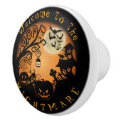 Welkom bij de Nightmare Halloween Pumpkin Custom Keramische Knop (Rechts)