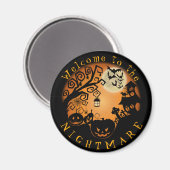 Welkom bij de Nightmare Halloween Pumpkin Custom Magneet (Voorkant / Achterkant)
