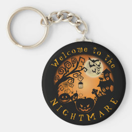 Welkom bij de Nightmare Halloween Pumpkin Custom Sleutelhanger