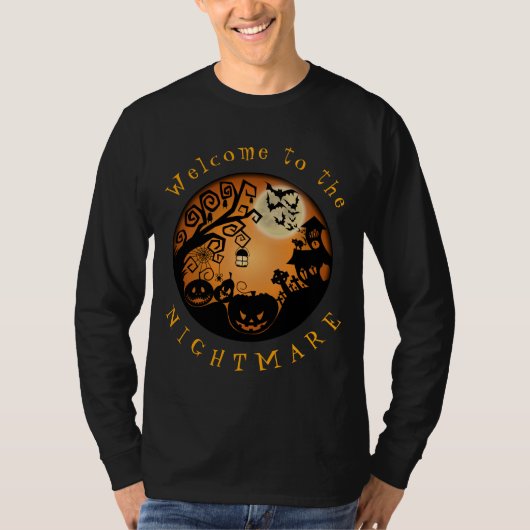 Welkom bij de Nightmare Halloween Pumpkin Custom T-shirt (Voorkant)