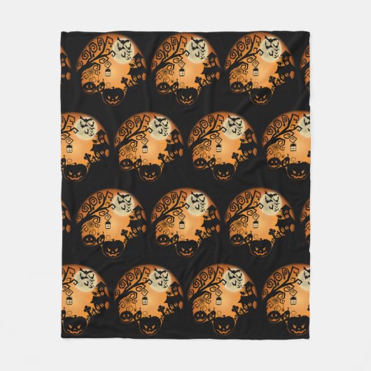 Welkom bij de Nightmare Halloween Pumpkin Graphic Fleece Deken (Voorkant)