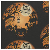 Welkom bij de Nightmare Halloween Pumpkin Graphic Stof (Close Up)