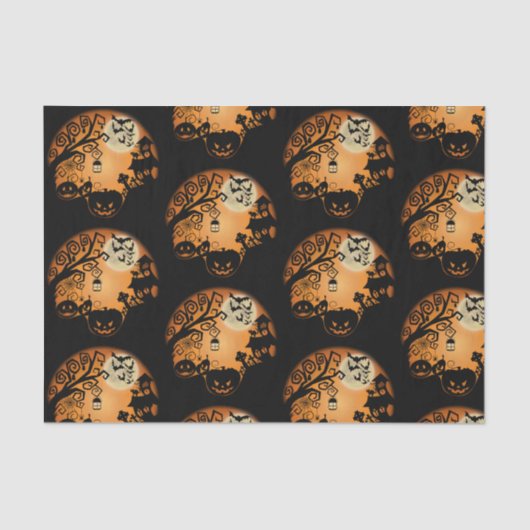 Welkom bij de Nightmare Halloween Pumpkin Graphic Tissuepapier (Voorkant)