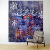 Welkom bij de Noordpool  | Feestachtergrond Wandkleed (In situ)