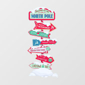 Welkom bij de Noordpool na Kerstmis Raamsticker (Vel)