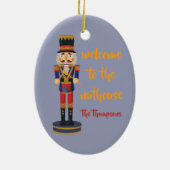 Welkom bij de nuchtere, grappige kerstman. keramisch ornament (Achterkant)