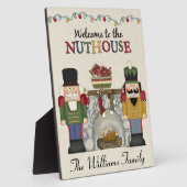 Welkom bij de Nuthouse Gepersonaliseerde Familie Fotoplaat (Zijkant)