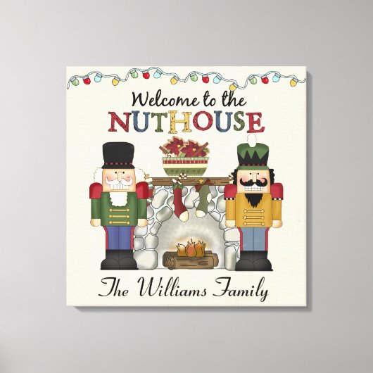 Welkom bij de NUTHOUSE Personalized Canvas Afdruk (Voorkant)