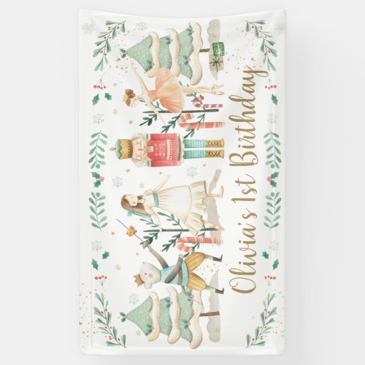 Welkom bij de Nutkraker Kerstmis op zaterdag Spandoek (Verticaal)