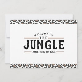 Welkom bij de Oerwoud Emlployee Welcome Kaart