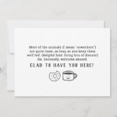 Welkom bij de Oerwoud Emlployee Welcome Kaart (Achterkant)