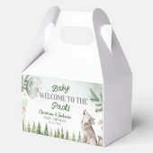 Welkom bij de Pack Forest Wolf Baby Favoriet Box Bedankdoosjes (Achterkant)