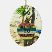 Welkom bij de Paradijs Beach Ocean Keramisch Ornament (Rechts)