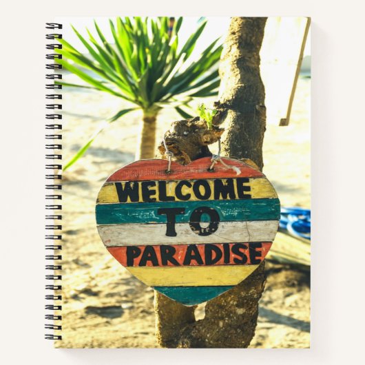 Welkom bij de Paradijs Beach Ocean Notitieboek (Voorkant)