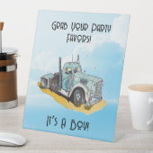 Welkom bij de partij reclamebord met voetstuk (Insitu)