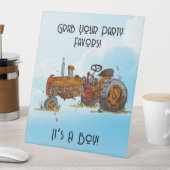 Welkom bij de partij reclamebord met voetstuk (Insitu)