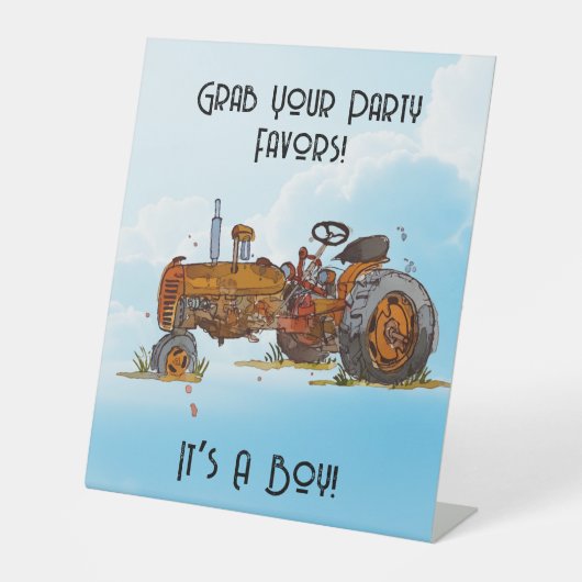 Welkom bij de partij reclamebord met voetstuk (Voorkant)