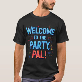 Welkom bij de Party Pal kerstmis zwart T-shirt