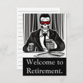 Welkom bij de pensioenkaart, de Funny-pensioenkaar (Voorkant / Achterkant)