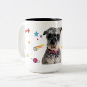 Welkom bij de Plutoverse Coffee-Mok Tweekleurige Koffiemok (Voorkant links)