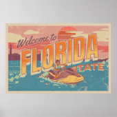 Welkom bij de  postercard van florida retro poster (Voorkant)